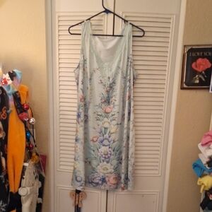 Bali White and Blue Sleeveless Sundress for Weddings